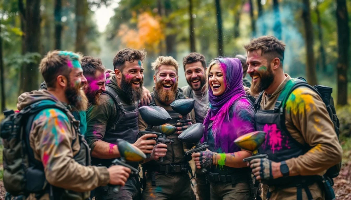 Enterrement de vie de garçon paintball à Bruxelles